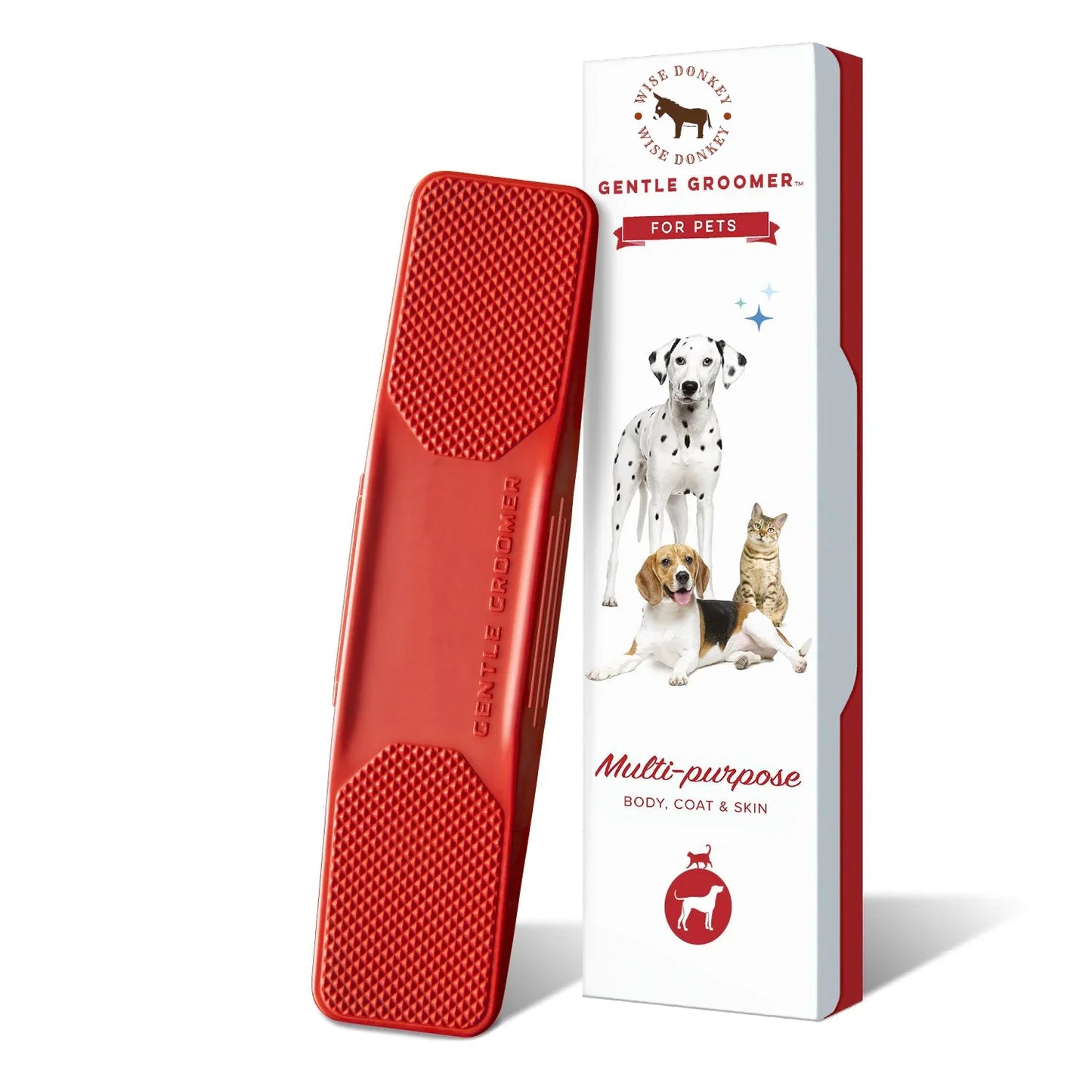 Gentle Deshedding Groomer Brush for Dogs & Cats