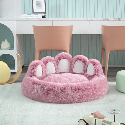 Long Plush Cat Bed for Warm & Cozy Sleep