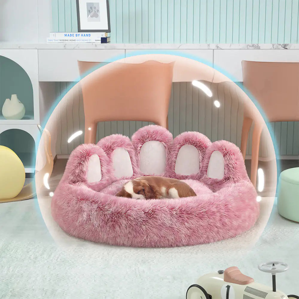 Long Plush Cat Bed for Warm & Cozy Sleep
