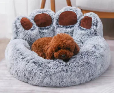 Long Plush Cat Bed for Warm & Cozy Sleep