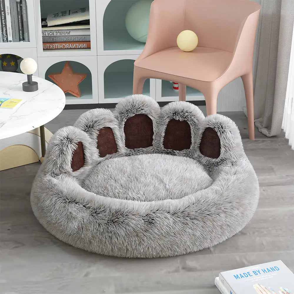 Long Plush Cat Bed for Warm & Cozy Sleep