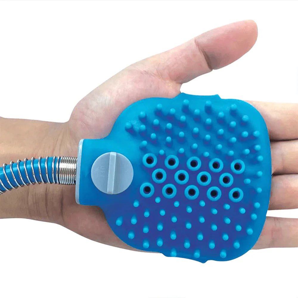 Soft shower sponge for bathing dogs and cats