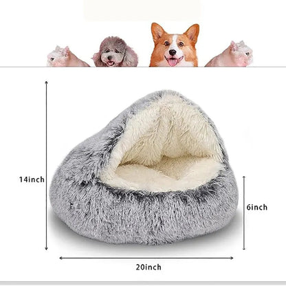 Soft plush pet bed providing comfort for dogs and cats
