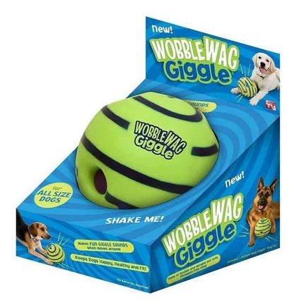 Interactive wobble wag toy for dogs to stay active